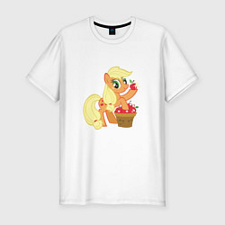 Футболка slim-fit Applejack, цвет: белый