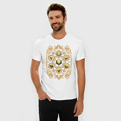 Футболка slim-fit DnD Dices: Celtic Motifs, цвет: белый — фото 2
