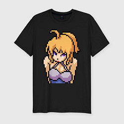 Футболка slim-fit Pixel art anime, цвет: черный