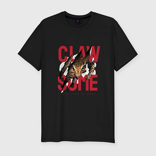 Мужская slim-футболка Claw some / Черный – фото 1