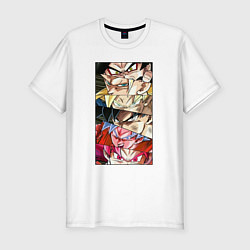 Футболка slim-fit GOKU ГЕРОИ АНИМЕ ГОКУ, цвет: белый