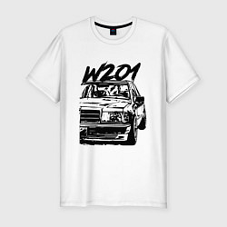 Футболка slim-fit MERCEDES BENZ 190 W201, цвет: белый