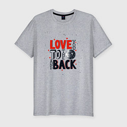 Мужская slim-футболка Love back