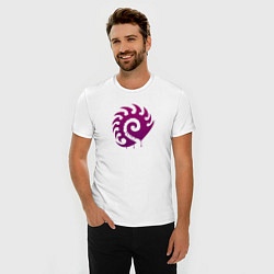 Футболка slim-fit Zerg logo Purple, цвет: белый — фото 2