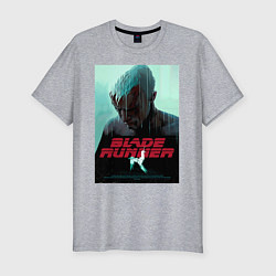 Футболка slim-fit Слезы в дожде Blade Runner, цвет: меланж