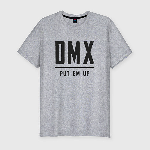Мужская slim-футболка DMX rap, hip hop / Меланж – фото 1