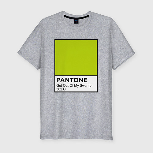 Мужская slim-футболка Shrek: Pantone Color / Меланж – фото 1