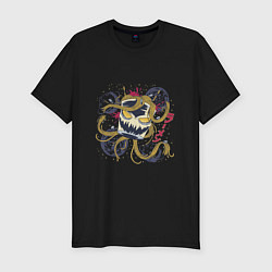 Мужская slim-футболка Japan Space Ramen Monster