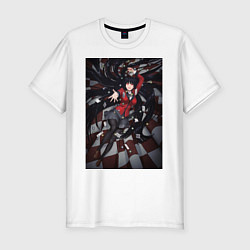 Футболка slim-fit Kakegurui Yumeko Jabami art, цвет: белый