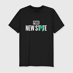 Мужская slim-футболка PUBG NEW STATE ПАБГ