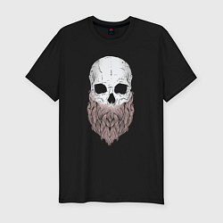 Мужская slim-футболка Череп с бородой Bearded Skull