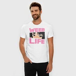 Футболка slim-fit Weeb life, цвет: белый — фото 2