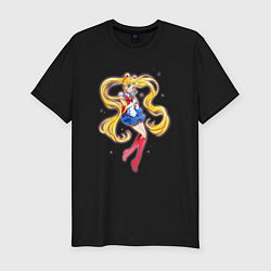 Мужская slim-футболка Sailor Moon Kawaii