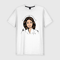 Мужская slim-футболка Медсестра Nurse Z