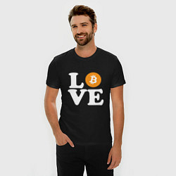 Футболка slim-fit LOVE BITCOIN БИТКОИН БИТОК, цвет: черный — фото 2