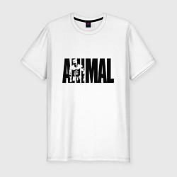 Футболка slim-fit ANIMAL ЭНИМАЛ, цвет: белый