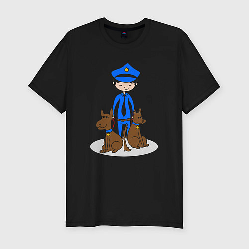 Мужская slim-футболка ПОЛИЦИЯ POLICE Z / Черный – фото 1