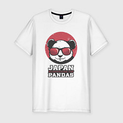 Футболка slim-fit Japan Kingdom of Pandas, цвет: белый