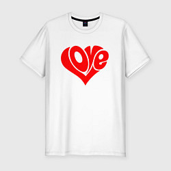 Мужская slim-футболка ЛЮБОВЬ LOVE Z