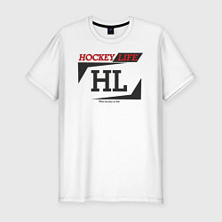 Футболка slim-fit Hockey live big logo, цвет: белый