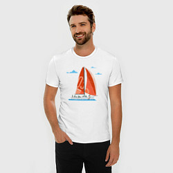 Футболка slim-fit КРАСНЫЙ ПАРУСНИК RED SAILBOAT Z, цвет: белый — фото 2