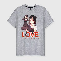 Футболка slim-fit Shinomiya Love is war, цвет: меланж