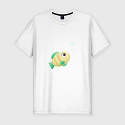 Мужская slim-футболка Золотая рыбка