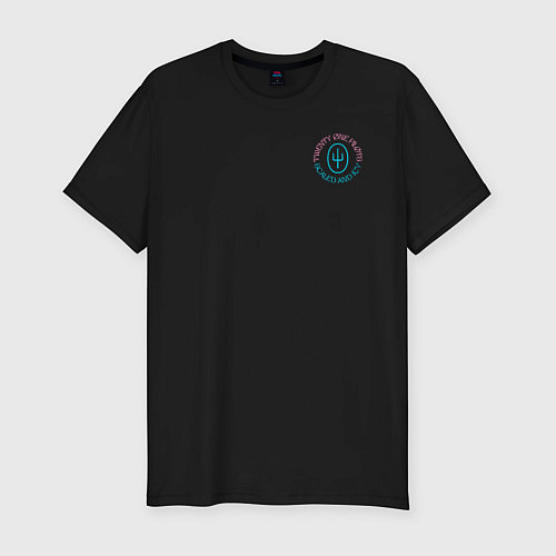 Мужская slim-футболка Twenty One Pilots SAI / Черный – фото 1