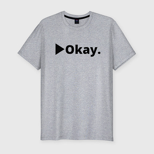 Мужская slim-футболка Okay / Меланж – фото 1