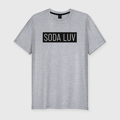 Мужская slim-футболка SODA LUV / Меланж – фото 1