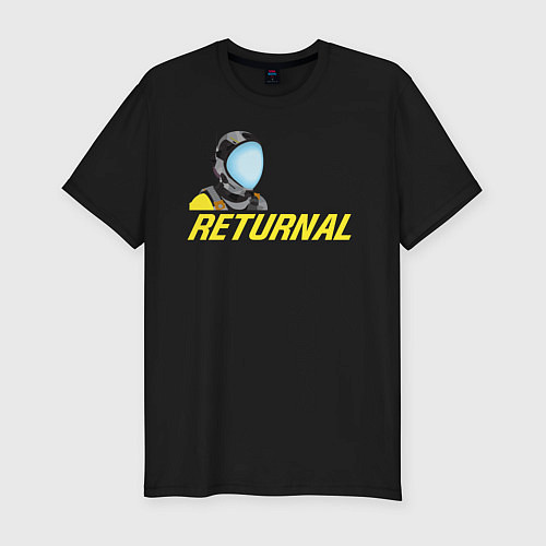 Мужская slim-футболка Returnal logo / Черный – фото 1