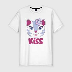 Футболка slim-fit Kiss Cat, цвет: белый