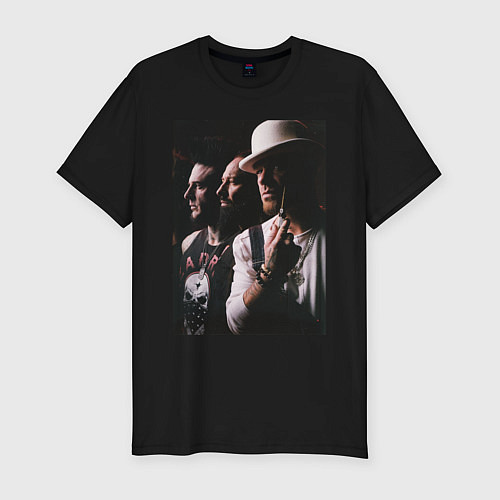 Мужская slim-футболка 5FDP / Черный – фото 1