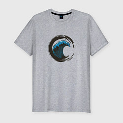 Мужская slim-футболка Enso Great Wave off Kanagawa