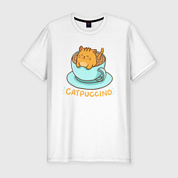 Футболка slim-fit Catpuccino, цвет: белый