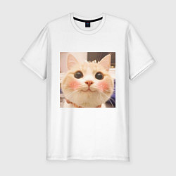 Мужская slim-футболка Мем про котов
