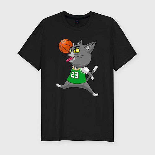Мужская slim-футболка Jordan Cat / Черный – фото 1