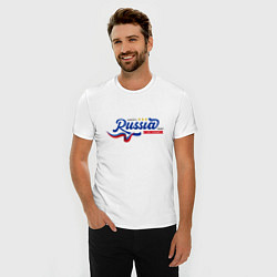 Футболка slim-fit День России, цвет: белый — фото 2