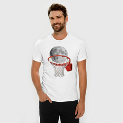 Футболка slim-fit Planet basketball, цвет: белый — фото 2