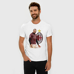 Футболка slim-fit Zlatan Ibrahimovic Milan Italy, цвет: белый — фото 2