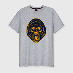 Мужская slim-футболка Злая обезьяна
