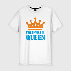 Мужская slim-футболка Королева Волейбола