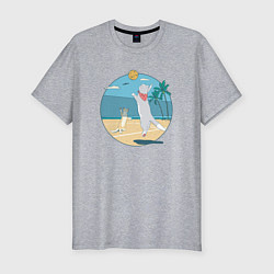 Футболка slim-fit Cat Volleyball, цвет: меланж