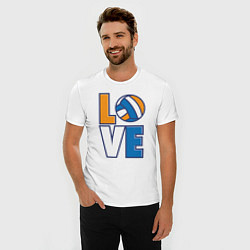 Футболка slim-fit Love Volleyball, цвет: белый — фото 2