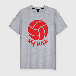 Мужская slim-футболка My Love