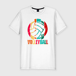Мужская slim-футболка Волейбол