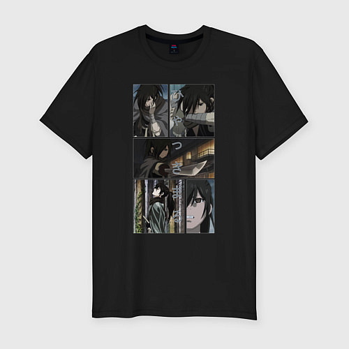 Мужская slim-футболка Хяккимару из Дороро / Черный – фото 1