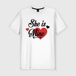 Мужская slim-футболка She is Mine