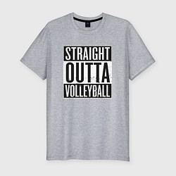 Футболка slim-fit Straight Outta Volleyball, цвет: меланж