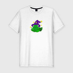 Мужская slim-футболка Лягушка волшебница